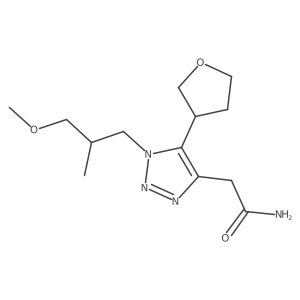 2-[1-(3-methoxy-2-methylpropyl)-5-(oxolan-3-yl)-1H-1,2,3-triazol-4-yl]acetamide结构式