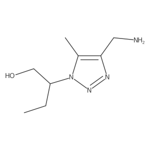 2-[4-(aminomethyl)-5-methyl-1H-1,2,3-triazol-1-yl]butan-1-ol结构式