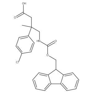 3-(4-chlorophenyl)-4-({[(9H-fluoren-9-yl)methoxy]carbonyl}amino)-3-methylbutanoic acid Structure