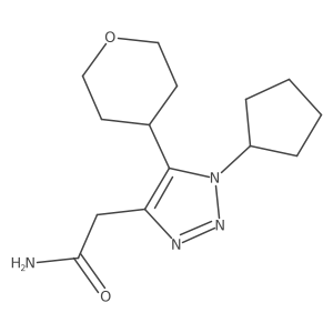 2-[1-cyclopentyl-5-(oxan-4-yl)-1H-1,2,3-triazol-4-yl]acetamide结构式