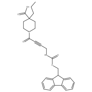 1-[4-({[(9H-fluoren-9-yl)methoxy]carbonyl}amino)but-2-ynoyl]-4-propylpiperidine-4-carboxylic acid结构式