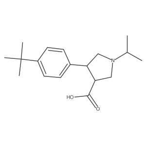 4-(4-Tert-butylphenyl)-1-(propan-2-yl)pyrrolidine-3-carboxylic acid Structure