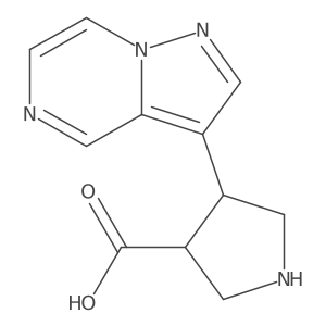 4-{Pyrazolo[1,5-a]pyrazin-3-yl}pyrrolidine-3-carboxylic acid结构式