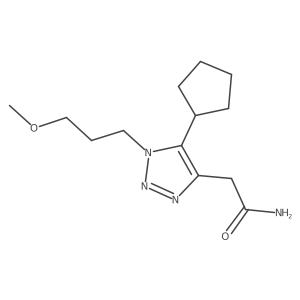 2-[5-cyclopentyl-1-(3-methoxypropyl)-1H-1,2,3-triazol-4-yl]acetamide结构式