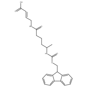 4-[5-({[(9H-fluoren-9-yl)methoxy]carbonyl}amino)hexanamido]but-2-enoic acid Structure