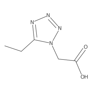 5-Ethyl-1H-tetrazole-1-acetic acid结构式