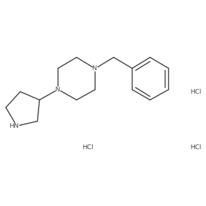 1-Benzyl-4-(3-pyrrolidinyl)piperazine trihydrochloride Structure