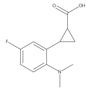 rac-(1R,2R)-2-[2-(dimethylamino)-5-fluorophenyl]cyclopropane-1-carboxylic acid结构式
