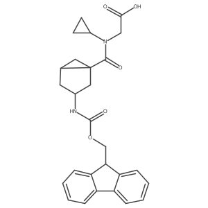 rac-2-{N-cyclopropyl-1-[(1R,3R,5R)-3-({[(9H-fluoren-9-yl)methoxy]carbonyl}amino)bicyclo[3.1.0]hexan-1-yl]formamido}acetic acid Structure
