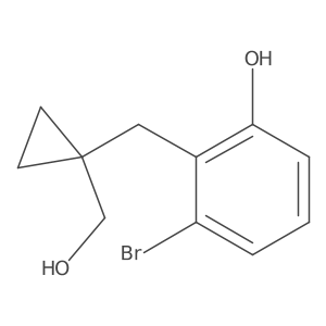 3-Bromo-2-{[1-(hydroxymethyl)cyclopropyl]methyl}phenol Structure