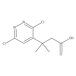 3-(3,6-Dichloropyridazin-4-yl)-3-methylbutanoic acid结构式