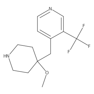4-[(4-Methoxypiperidin-4-yl)methyl]-3-(trifluoromethyl)pyridine结构式