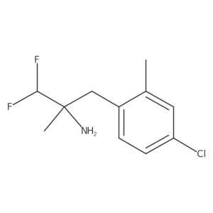 3-(4-Chloro-2-methylphenyl)-1,1-difluoro-2-methylpropan-2-amine结构式