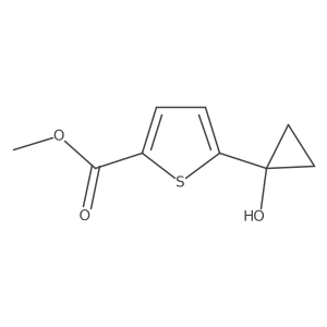 Methyl 5-(1-hydroxycyclopropyl)thiophene-2-carboxylate结构式