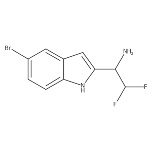 1-(5-bromo-1H-indol-2-yl)-2,2-difluoroethan-1-amine结构式
