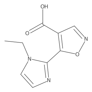 5-(1-ethyl-1H-imidazol-2-yl)-1,2-oxazole-4-carboxylic acid Structure