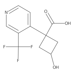 3-Hydroxy-1-[3-(trifluoromethyl)pyridin-4-yl]cyclobutane-1-carboxylic acid Structure