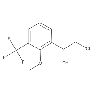 2-Chloro-1-[2-methoxy-3-(trifluoromethyl)phenyl]ethan-1-ol结构式