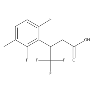 3-(2,6-Difluoro-3-methylphenyl)-4,4,4-trifluorobutanoic acid结构式