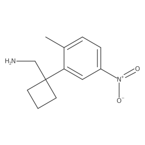 [1-(2-Methyl-5-nitrophenyl)cyclobutyl]methanamine Structure