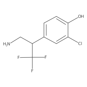 4-(3-Amino-1,1,1-trifluoropropan-2-yl)-2-chlorophenol结构式