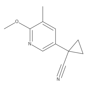 1-(6-Methoxy-5-methylpyridin-3-yl)cyclopropane-1-carbonitrile结构式