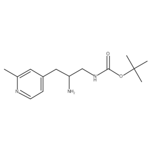 tert-butyl N-[2-amino-3-(2-methylpyridin-4-yl)propyl]carbamate结构式