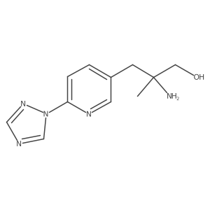 2-amino-2-methyl-3-[6-(1H-1,2,4-triazol-1-yl)pyridin-3-yl]propan-1-ol结构式