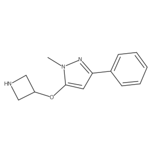 5-(azetidin-3-yloxy)-1-methyl-3-phenyl-1H-pyrazole结构式