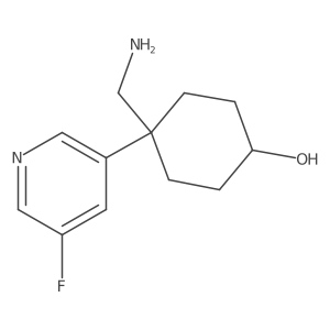 4-(Aminomethyl)-4-(5-fluoropyridin-3-yl)cyclohexan-1-ol结构式