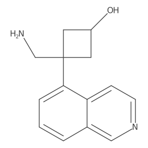 3-(Aminomethyl)-3-(isoquinolin-5-yl)cyclobutan-1-ol结构式