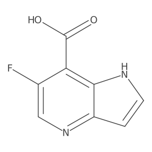 6-fluoro-1H-pyrrolo[3,2-b]pyridine-7-carboxylic acid结构式