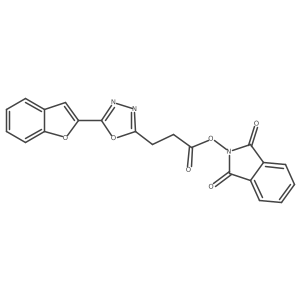 1,3-dioxo-2,3-dihydro-1H-isoindol-2-yl 3-[5-(1-benzofuran-2-yl)-1,3,4-oxadiazol-2-yl]propanoate Structure