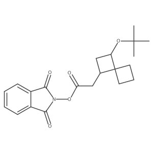 1,3-dioxo-2,3-dihydro-1H-isoindol-2-yl 2-[3-(tert-butoxy)spiro[3.3]heptan-1-yl]acetate结构式