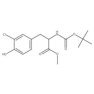 Methyl (R)-2-((tert-butoxycarbonyl)amino)-3-(3-chloro-4-hydroxyphenyl)propanoate结构式