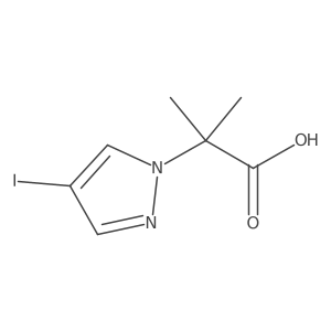 2-(4-Iodopyrazol-1-yl)-2-methylpropanoic acid Structure
