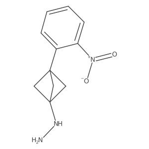 [3-(2-Nitrophenyl)-1-bicyclo[1.1.1]pentanyl]hydrazine结构式