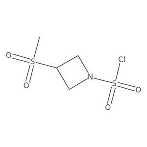 3-(Methylsulfonyl)-1-azetidinesulfonyl chloride结构式