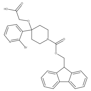 2-{[4-(2-bromopyridin-3-yl)-1-{[(9H-fluoren-9-yl)methoxy]carbonyl}piperidin-4-yl]oxy}acetic acid结构式