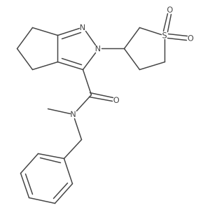 N-benzyl-2-(1,1-dioxidotetrahydrothiophen-3-yl)-N-methyl-2,4,5,6-tetrahydrocyclopenta[c]pyrazole-3-carboxamide Structure