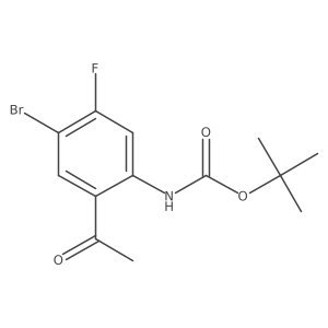 tert-butyl N-(2-acetyl-4-bromo-5-fluoro-phenyl)carbamate Structure