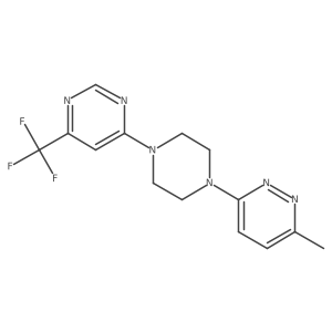 3-Methyl-6-[4-[6-(trifluoromethyl)pyrimidin-4-yl]piperazin-1-yl]pyridazine Structure