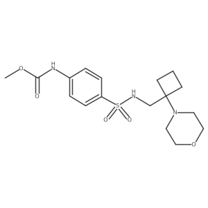 methyl N-[4-({[1-(morpholin-4-yl)cyclobutyl]methyl}sulfamoyl)phenyl]carbamate结构式