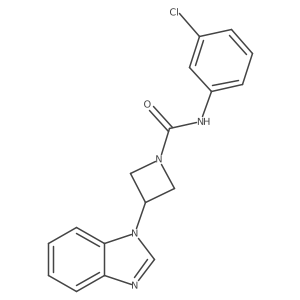3-(1H-1,3-benzodiazol-1-yl)-N-(3-chlorophenyl)azetidine-1-carboxamide结构式