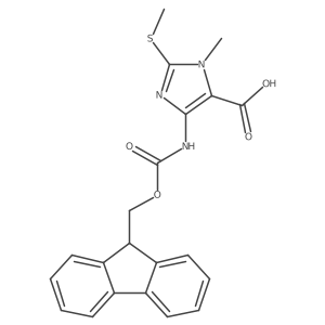 4-({[(9H-fluoren-9-yl)methoxy]carbonyl}amino)-1-methyl-2-(methylsulfanyl)-1H-imidazole-5-carboxylic acid Structure