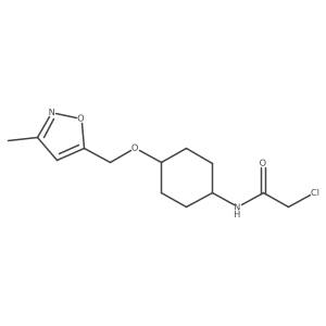 2-chloro-N-[(1r,4r)-4-[(3-methyl-1,2-oxazol-5-yl)methoxy]cyclohexyl]acetamide结构式