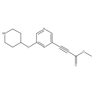 Methyl 3-[6-(piperidin-4-yloxy)pyrazin-2-yl]prop-2-ynoate结构式