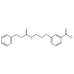 3-(2-{[(Benzyloxy)carbonyl]amino}ethoxy)benzoic acid Structure