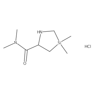 N,N,3,3-tetramethyl-1,3-azasilolidine-5-carboxamide hydrochloride Structure