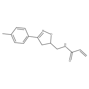 N-{[3-(4-methylphenyl)-4,5-dihydro-1,2-oxazol-5-yl]methyl}prop-2-enamide结构式
